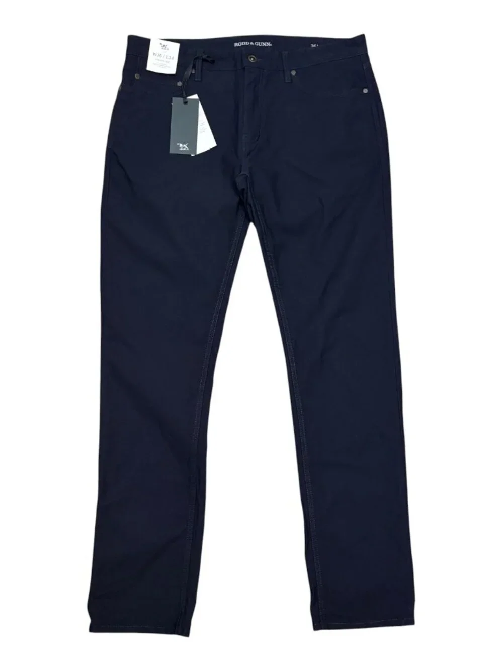 RODD & GUNN Pants NWT Navy Blue Casual Straight MOTION 2 Jeans Mens 36x34